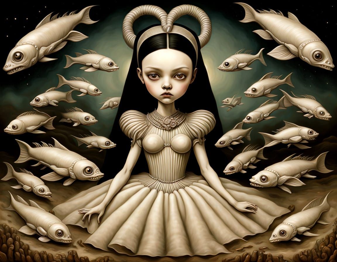 Surrealist Sandscape with Esoteric Symbolism