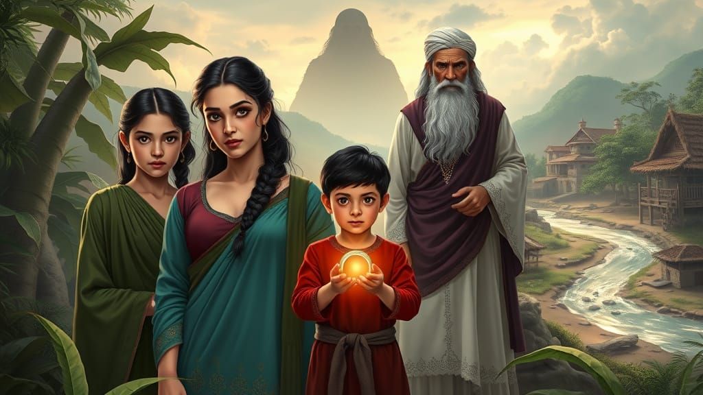 Dramatic Scene: Rahim Bakhsh and His Daughters