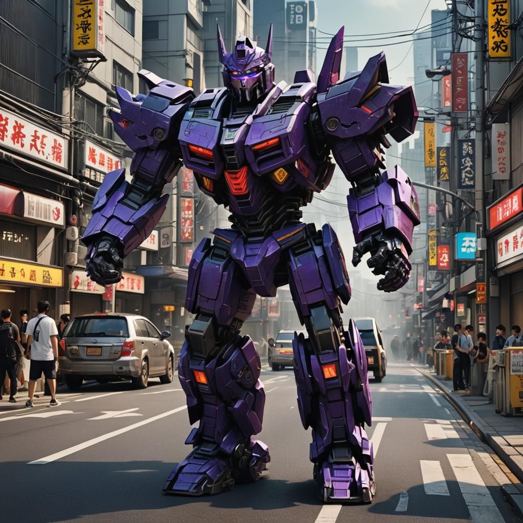 Decepticon Truck Patrolling Roads in Japan: Detailed Matte P...
