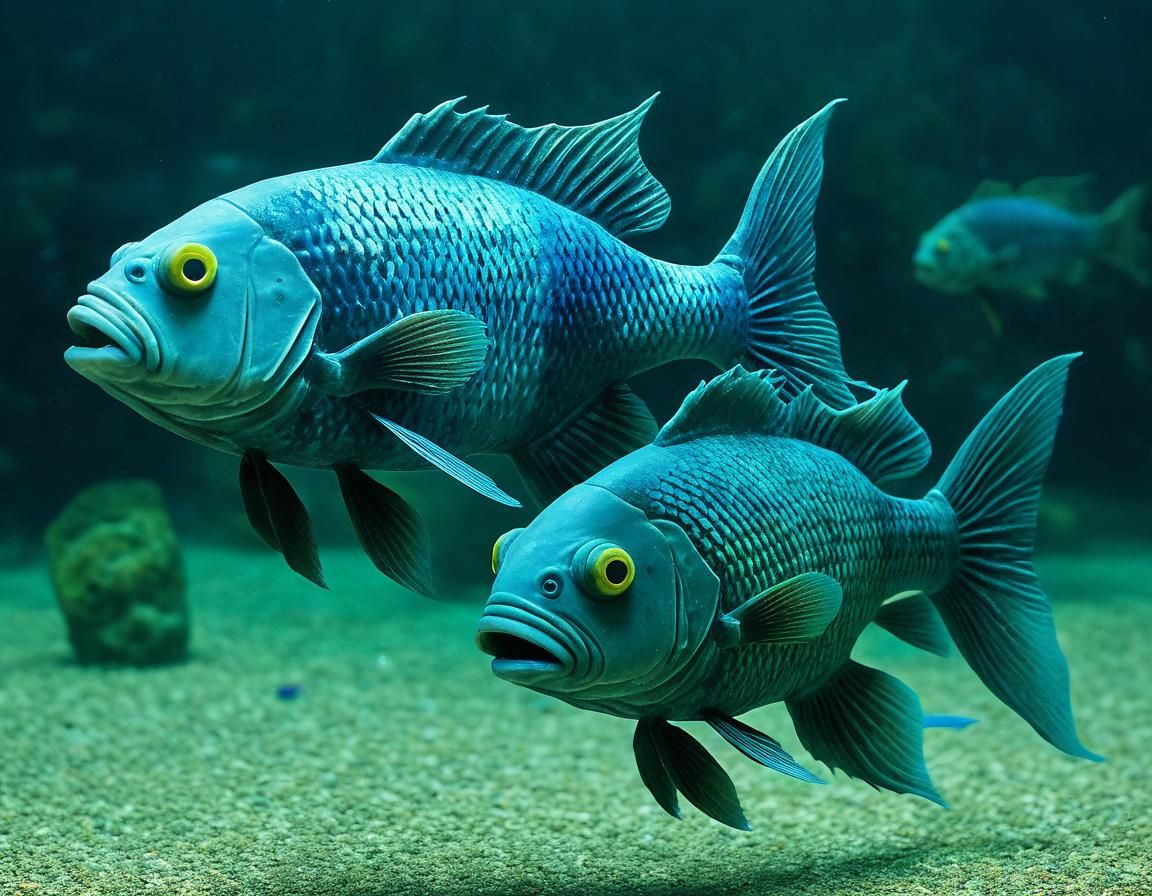 Creepy Two-Headed Fish - AI Generated Image