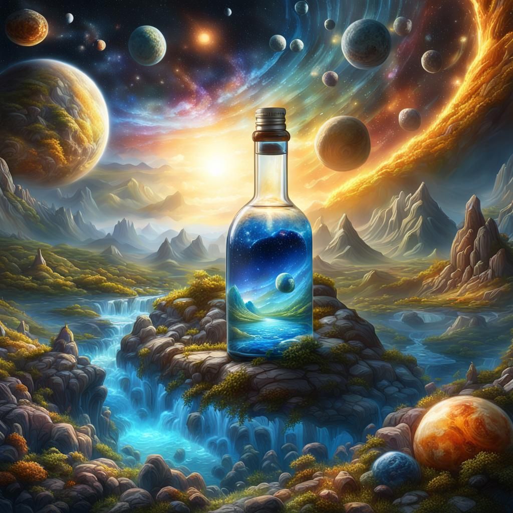 Universe in a Bottle: Surreal Digital Art