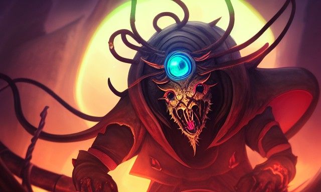 Anime Skaven with Glowing Eyes