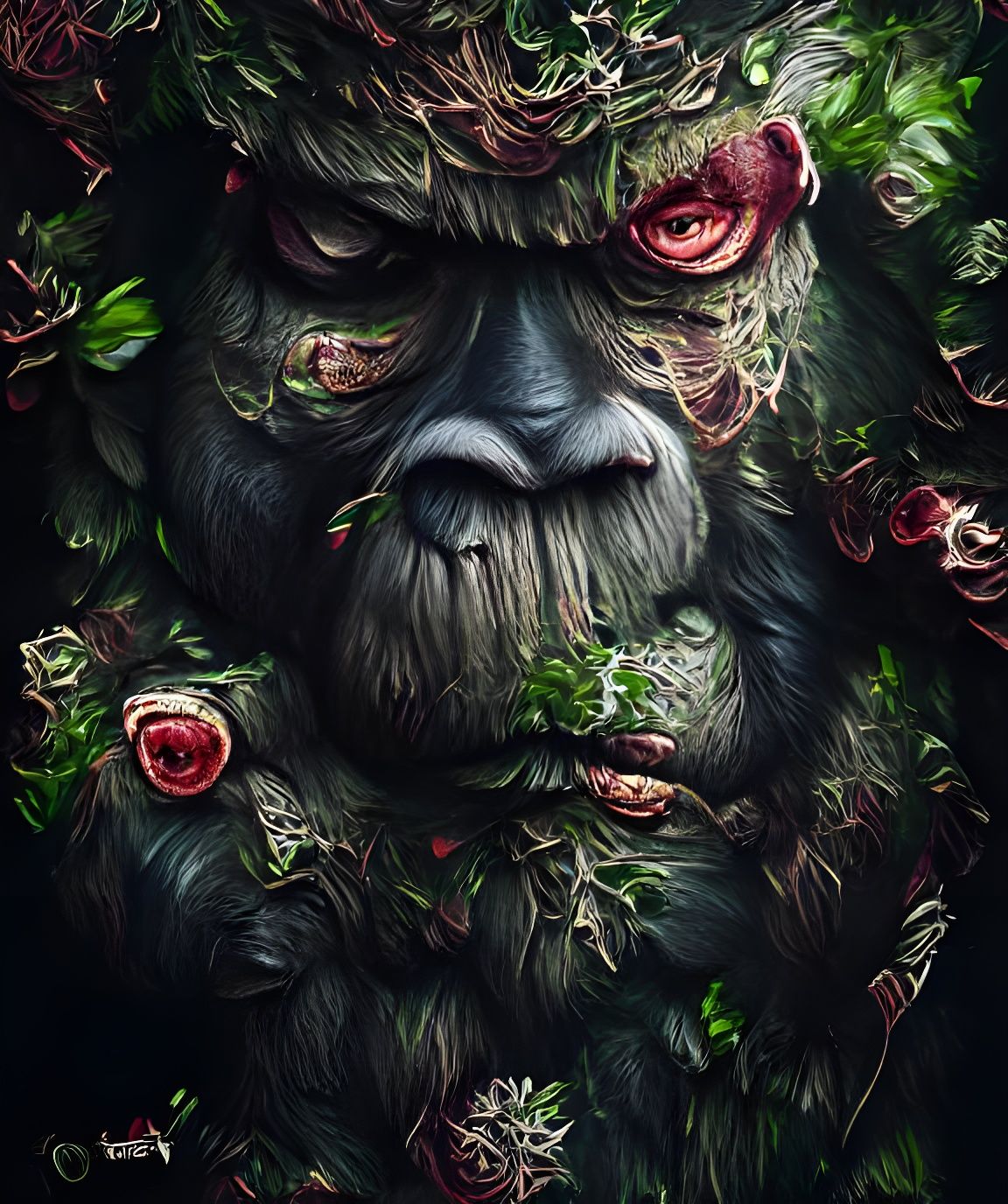 Ivy-Clad King Kong: A High-Definition Render