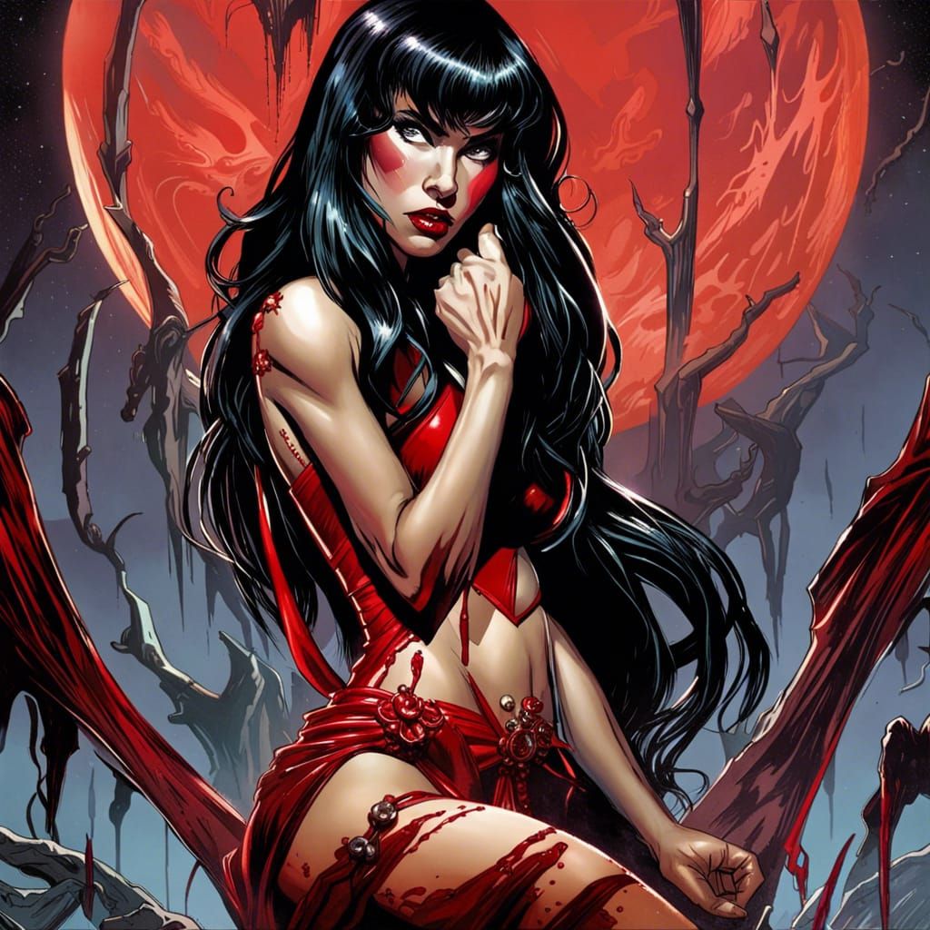 Vampirella Comic Book Art by Brooks and Mumford