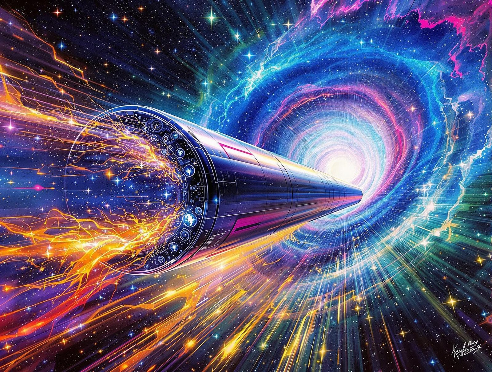 Vibrant Cosmic Cylinder in Hyperspace