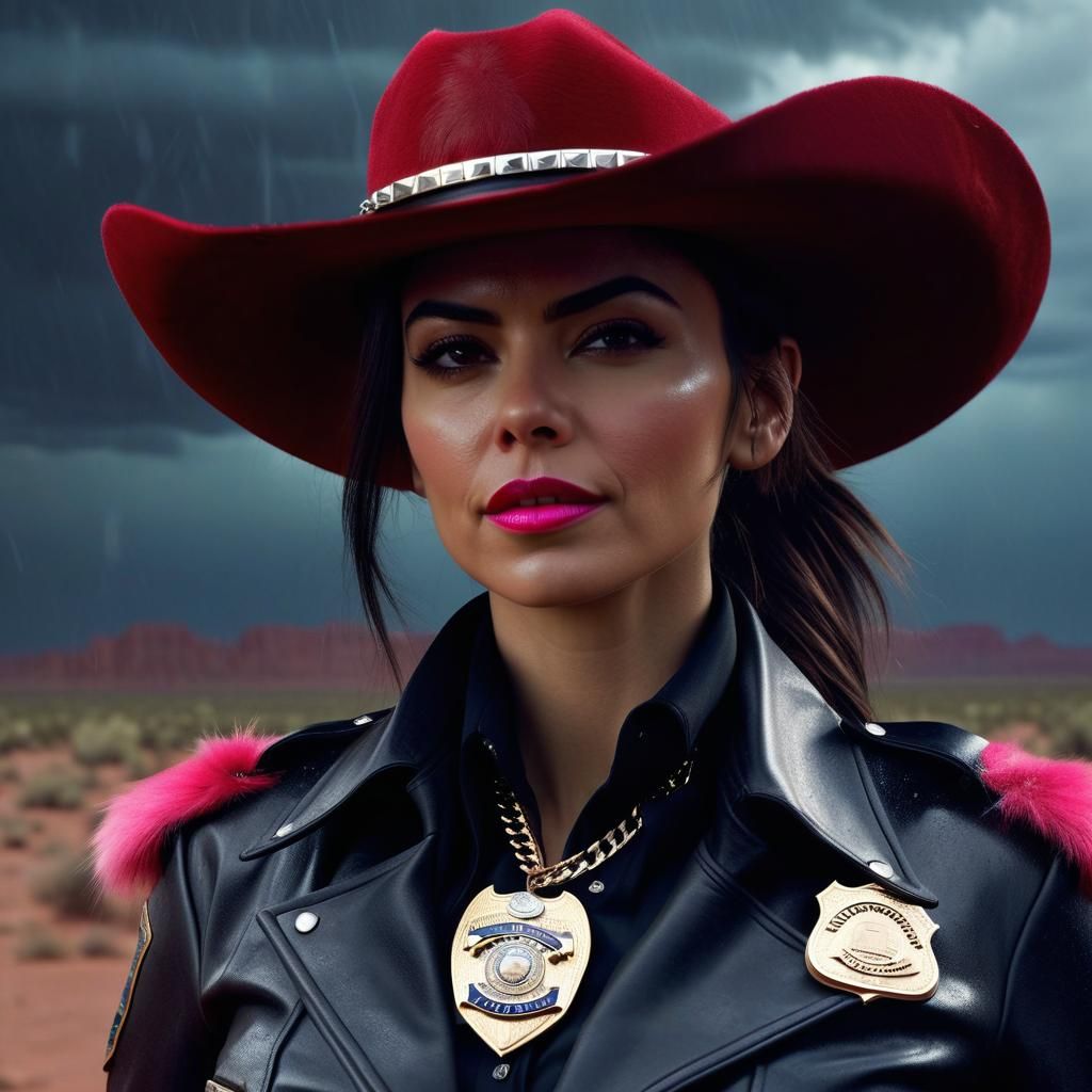 Victoria Justice as Cowgirl Cop in Desert Storm