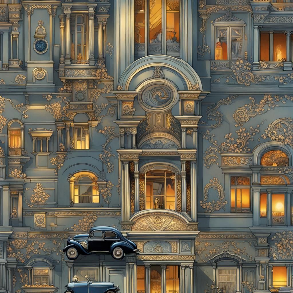 Bauhaus Car Design with Art Deco Elements