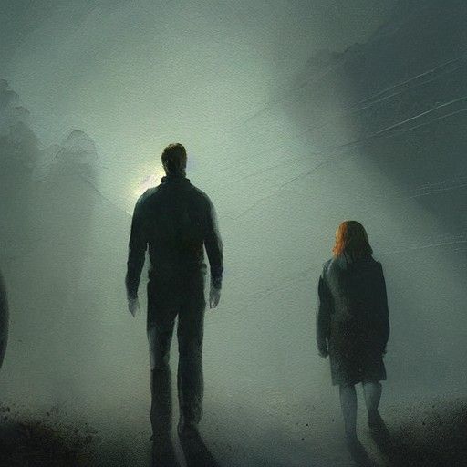 X-Files Mulder and Scully Painting in 8K