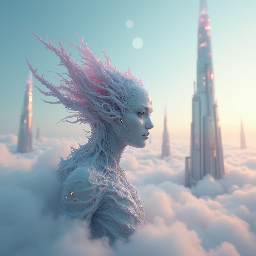 Fractal Alien Discovery in Utopian City