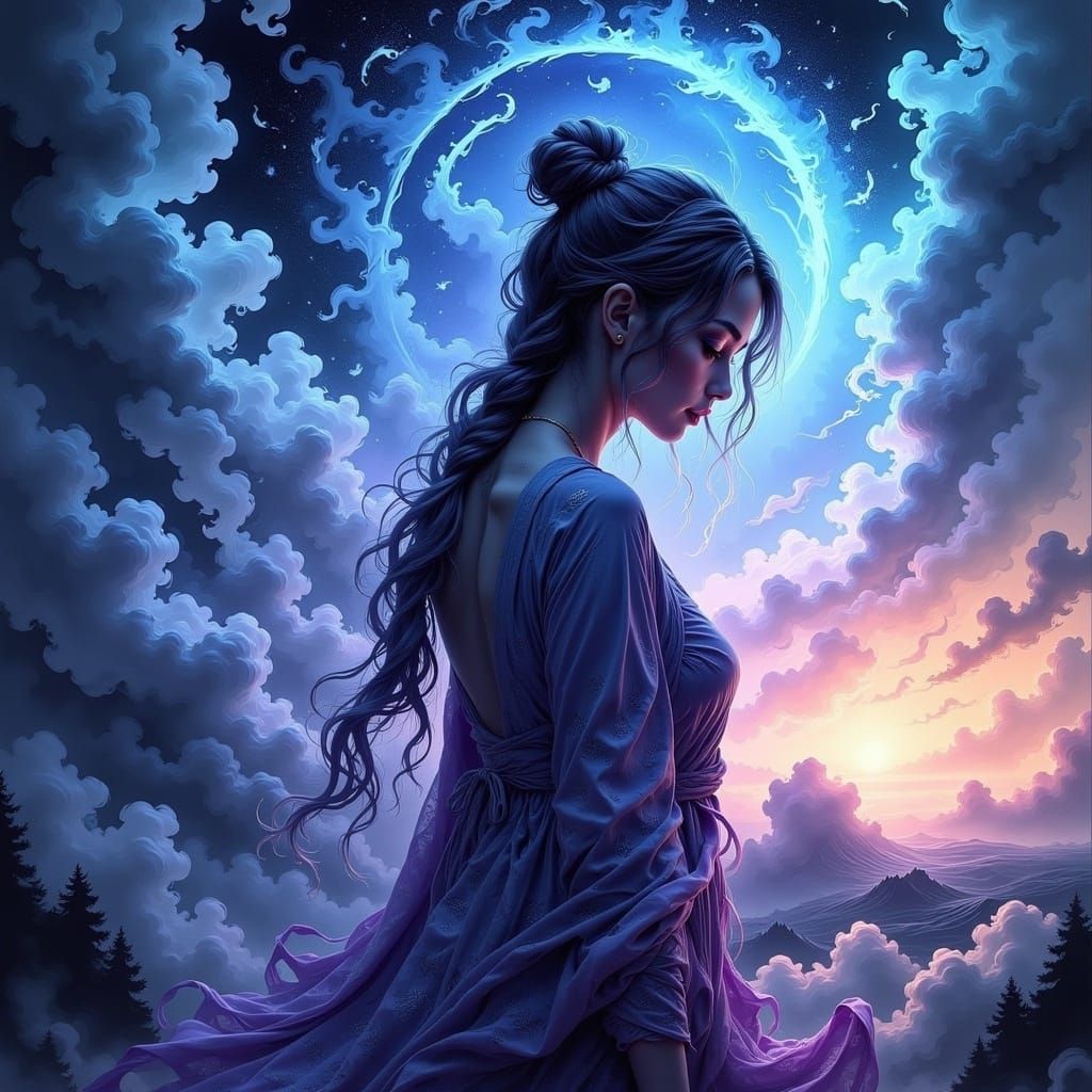 Ethereal Miraltar Avatar in Iridescent Robes