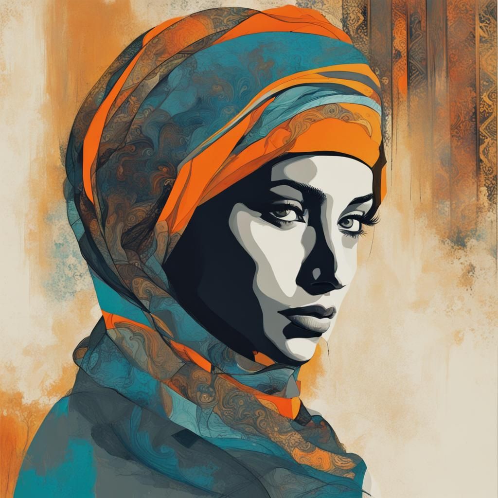 Hurufiyya Portrait: Abstract Art with Fine Details