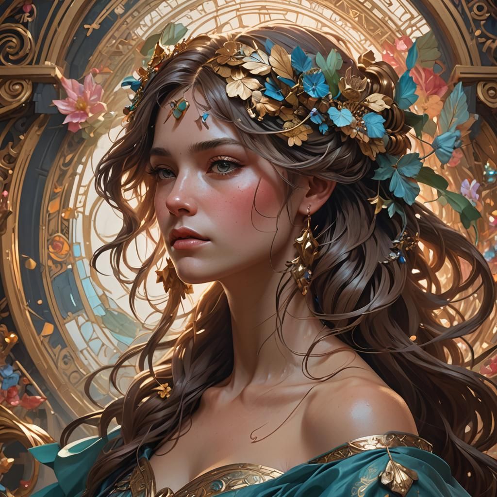 Detailed Portrait with Dynamic Lighting, Trending Art