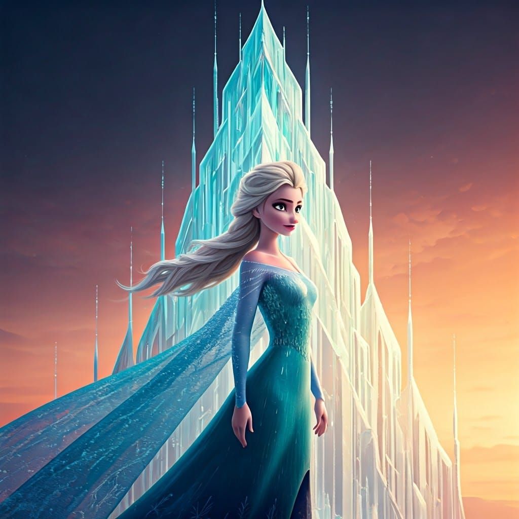 Majestic Ice Queen in Golden Light