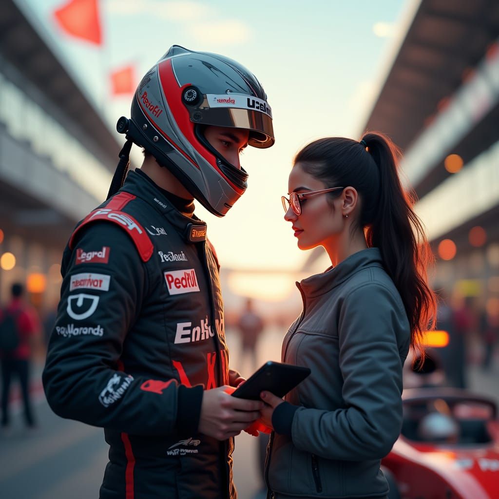 Racing Hearts: F1 Driver and Engineer