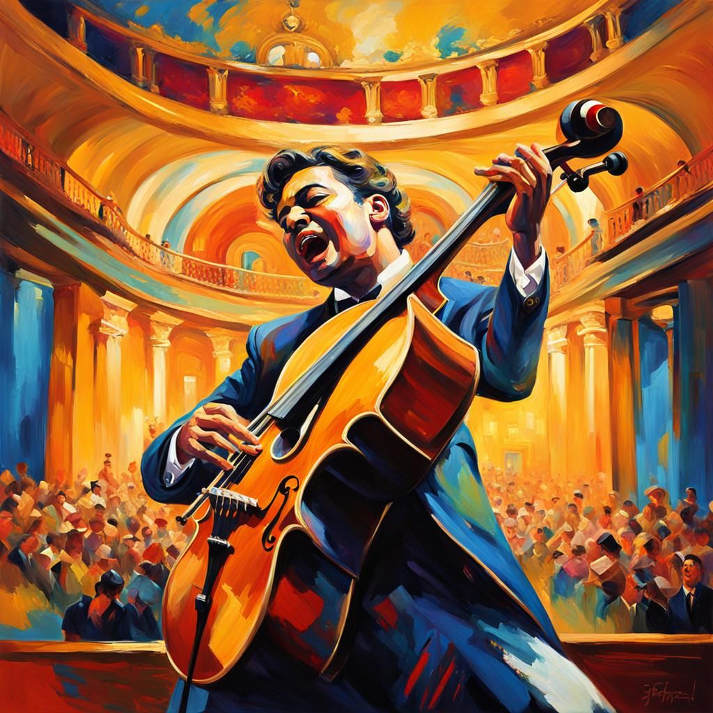 Opera Singer in Fauvist Splash Art Style