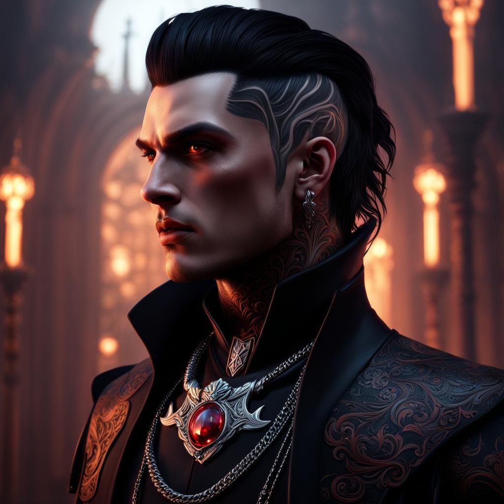 Edgy Vampire in Atlanta: Detailed Matte Painting