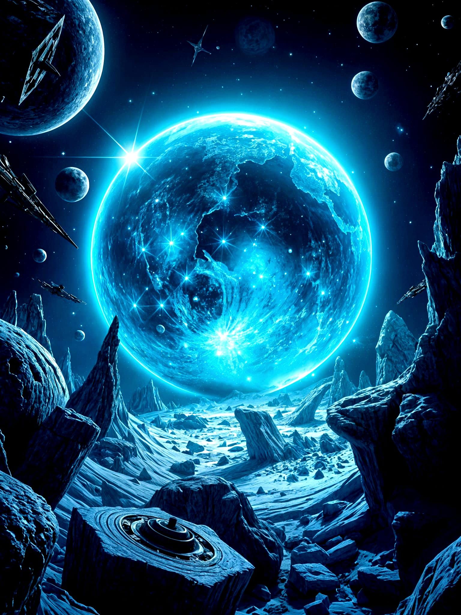 Frozen Star Video Game Cover in Cosmic Graveyard