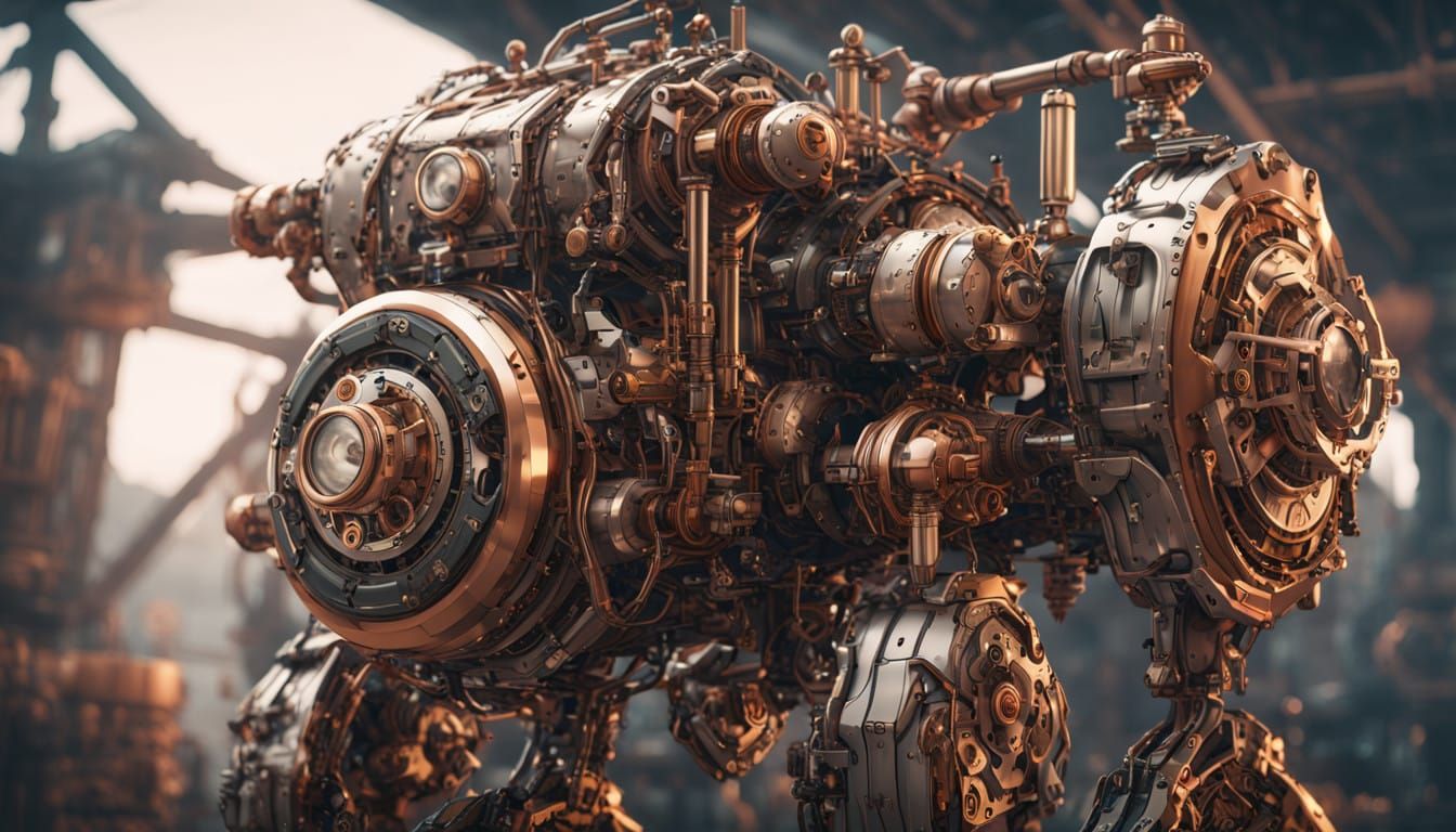 Steampunk Mekanica Lady in Intricate Detail