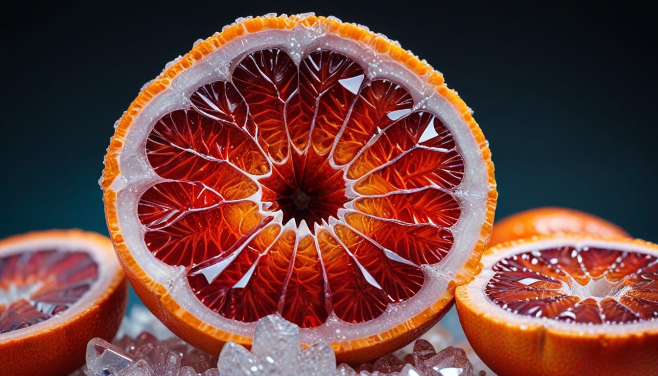 Blood Orange Geode: A Crystal Still Life