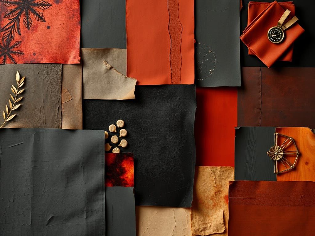 Dark Color Palette Collage