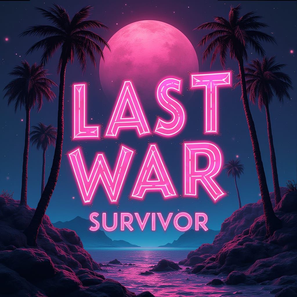 Futuristic Vaporwave Logo with Glowing Accents and Surreal Z...