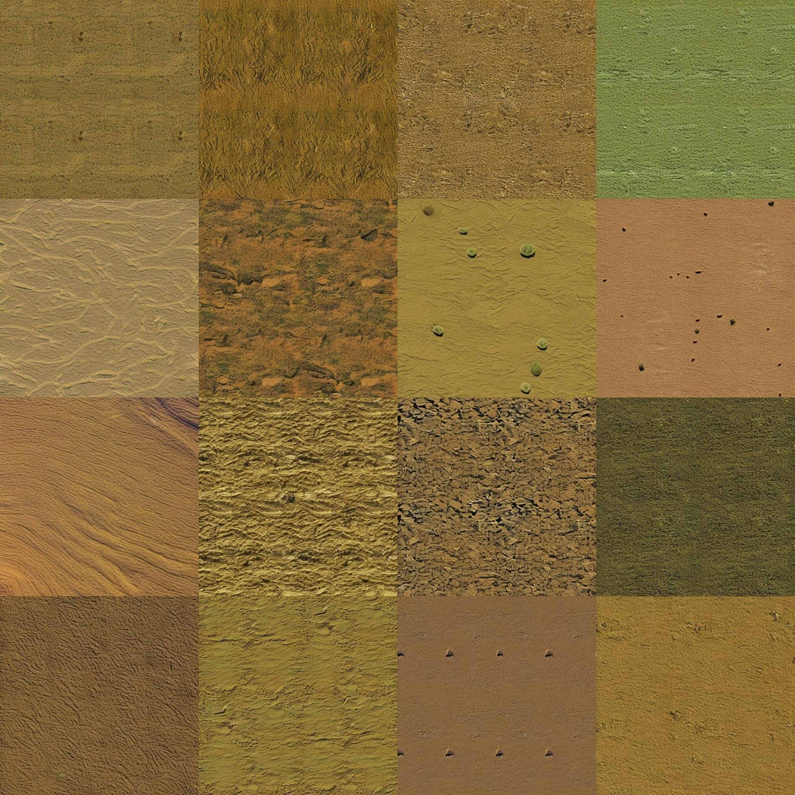 Seamless Arid California Plains Texture: Satellite View