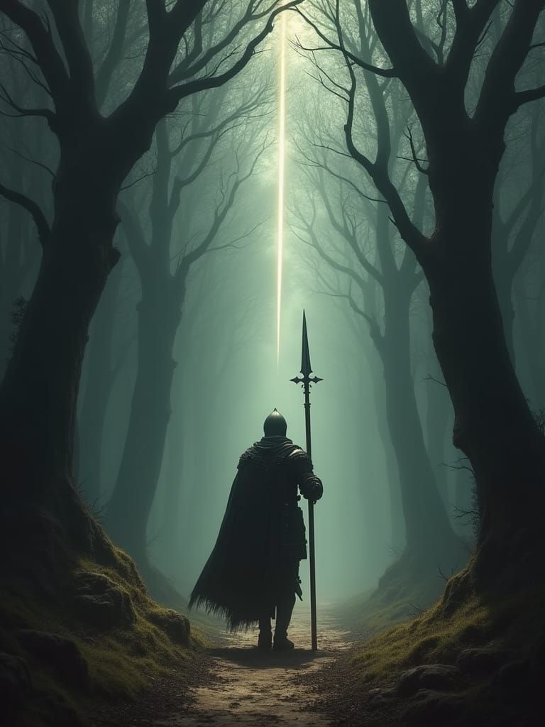 Knight Templar Enters Dark Forest with Light Ray