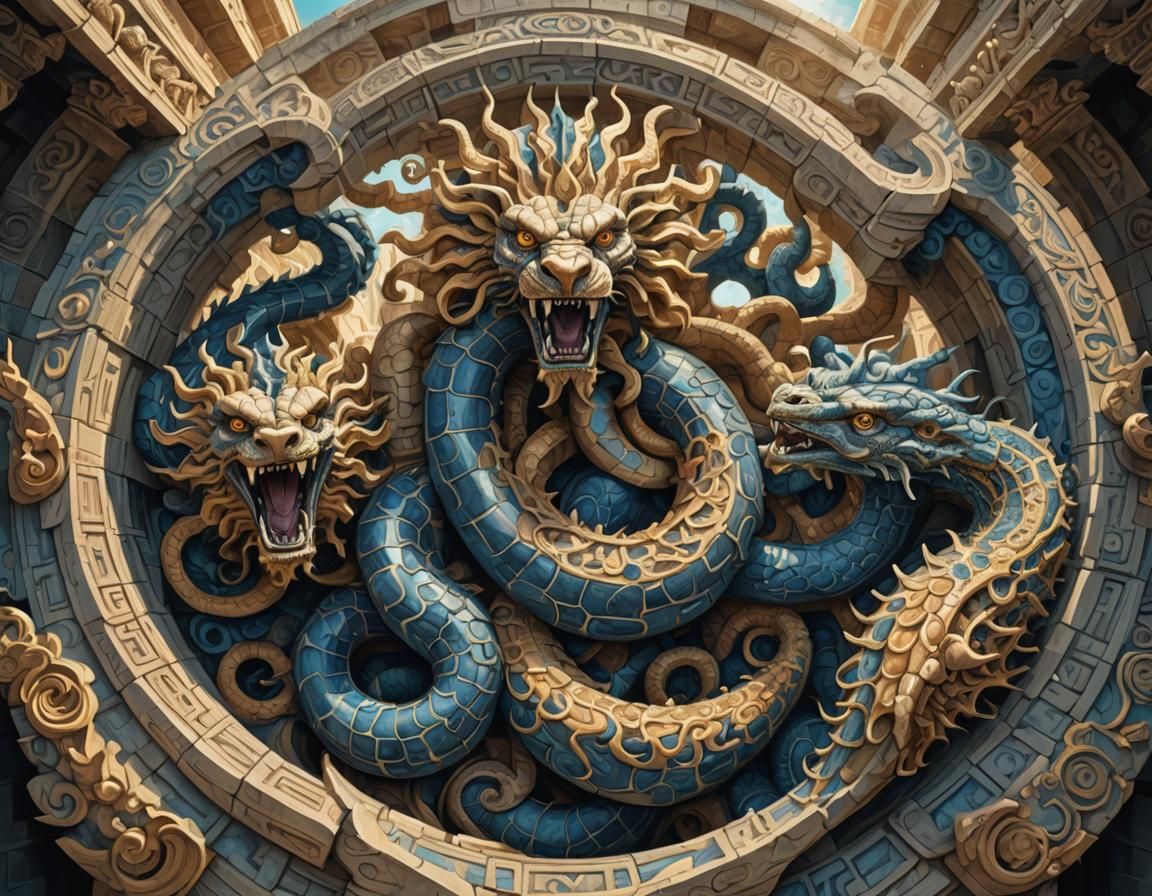 Heracles Battles Hydra: Abstract Fractal Art