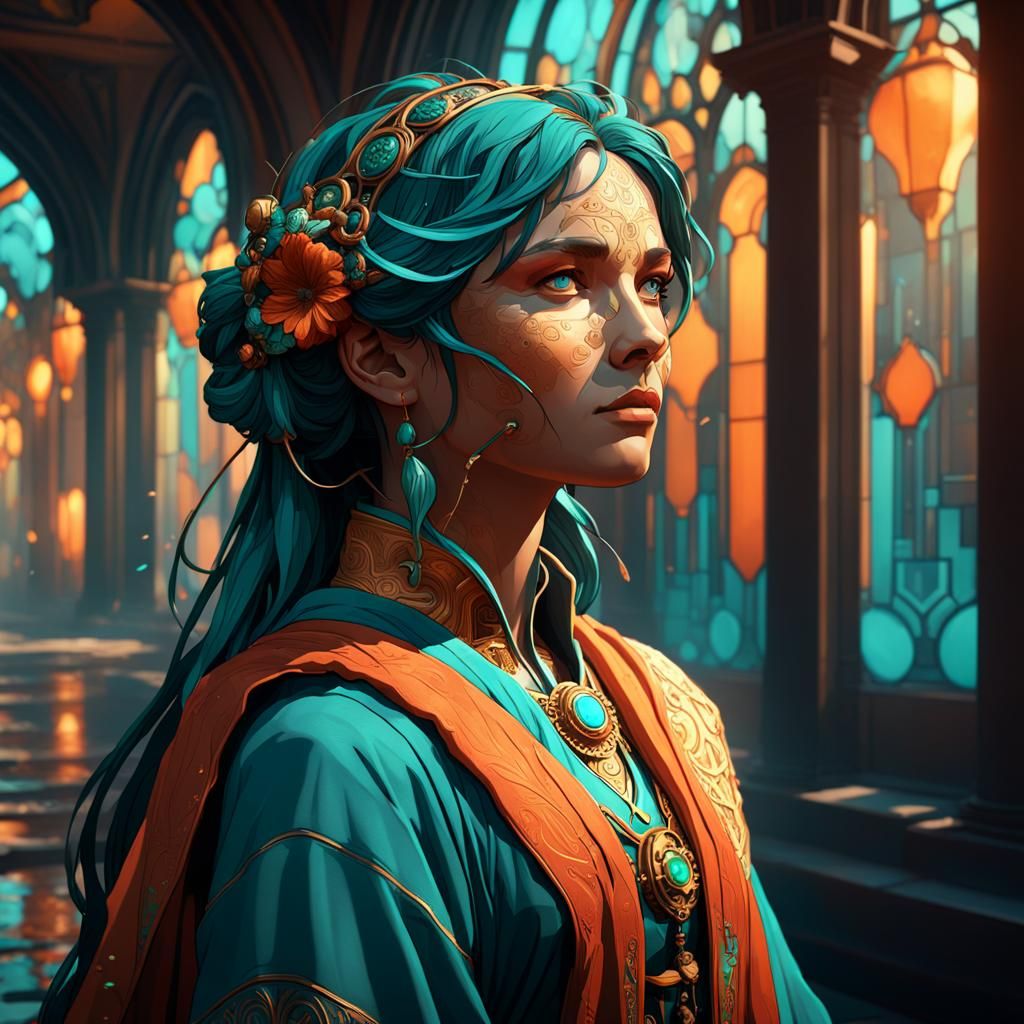 Time's Gentle Trace in Dynamic Concept Art