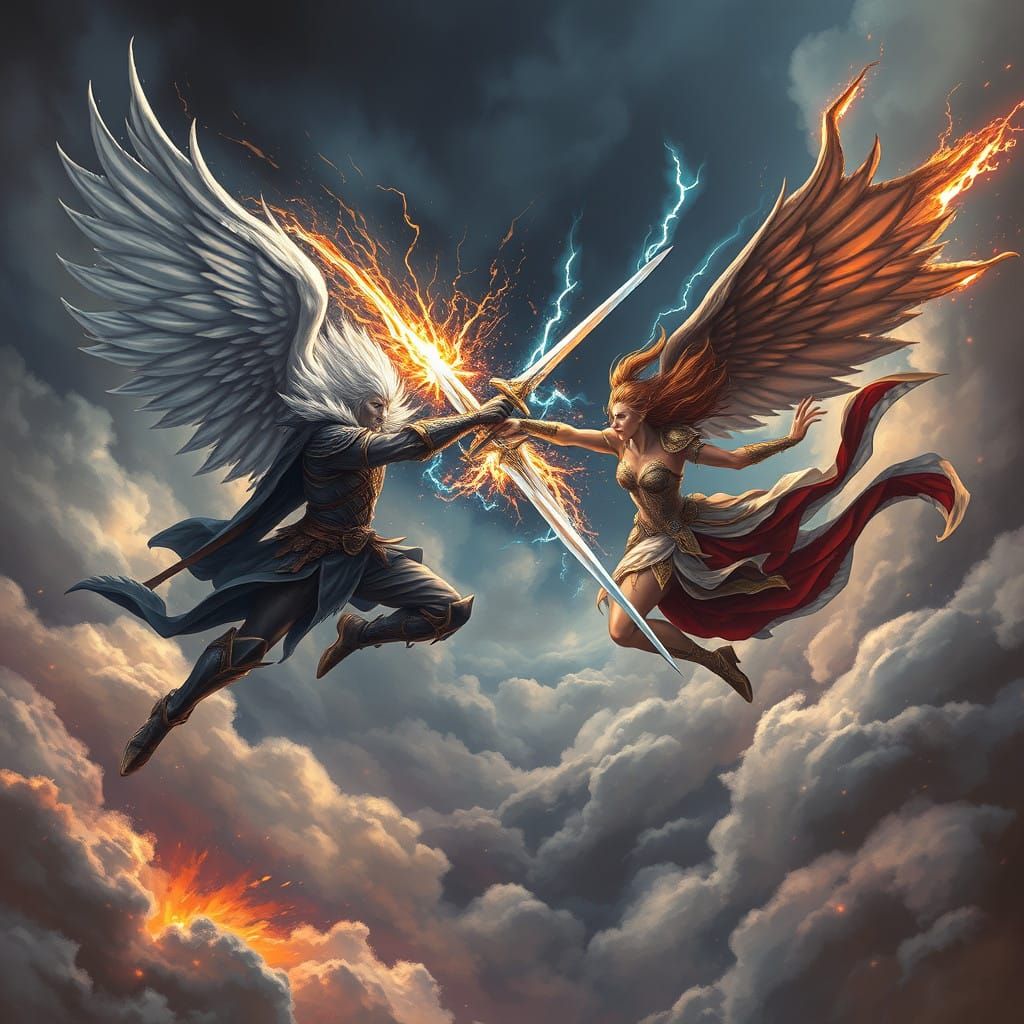 Epic Aerial Duel in Turbulent Skies