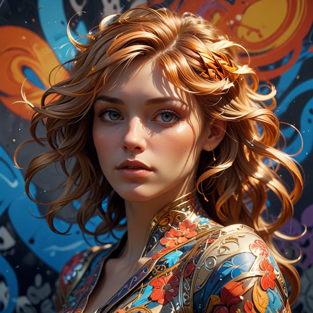 Vibrant Dreamer in Splash Art Style