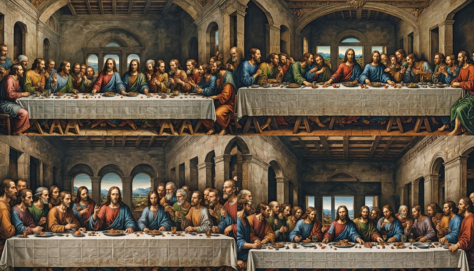 The Last Supper in Hyperrealism Style
