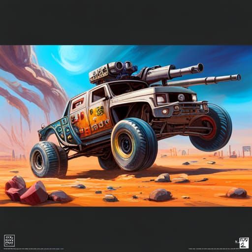 Warhammer 40K Desert Race in Graffiti Art Style