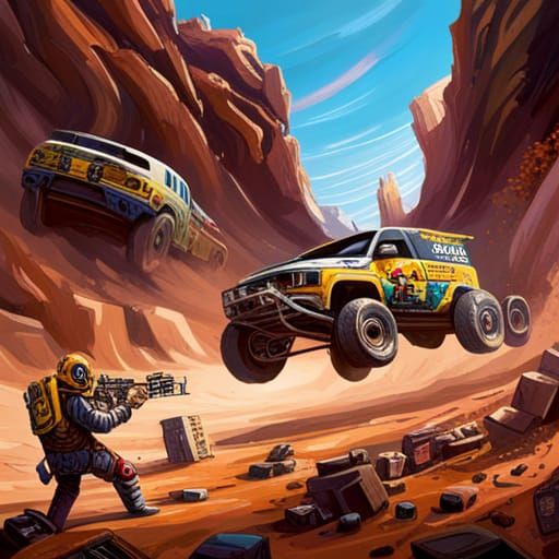 Warhammer 40K Desert Race with Graffiti Art