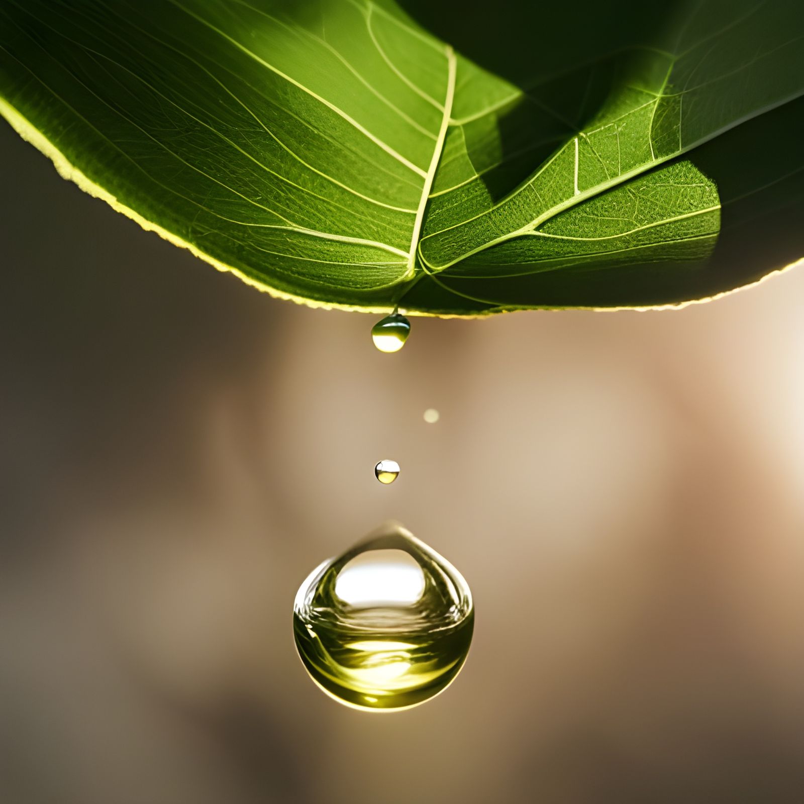 Sunlit Droplet Reflection: Anime-Inspired Close-Up