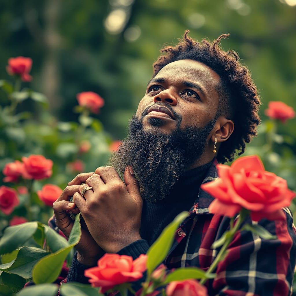 Hyperrealistic Photo of Man Playing Harmonica