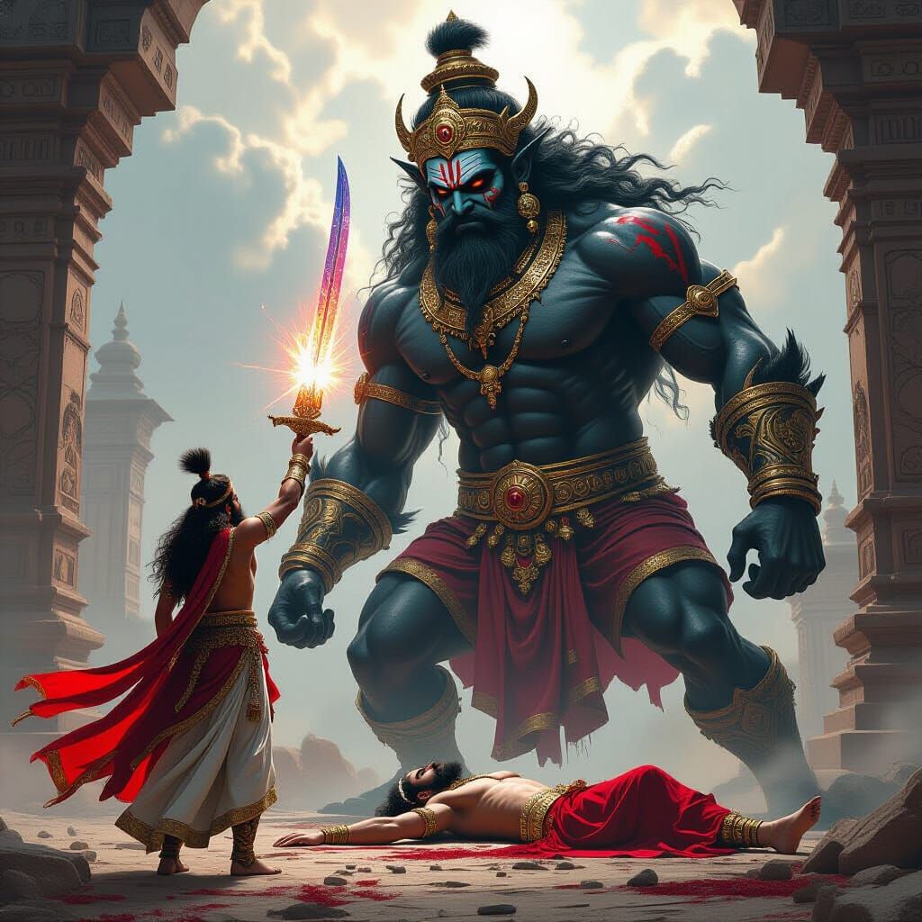 Kalki Bhagvan Battles Injured Kali Rakshasa in Epic Realism