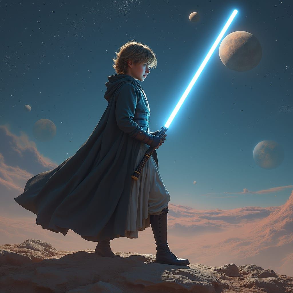 Jedi Knight in a Galactic Dreamscape