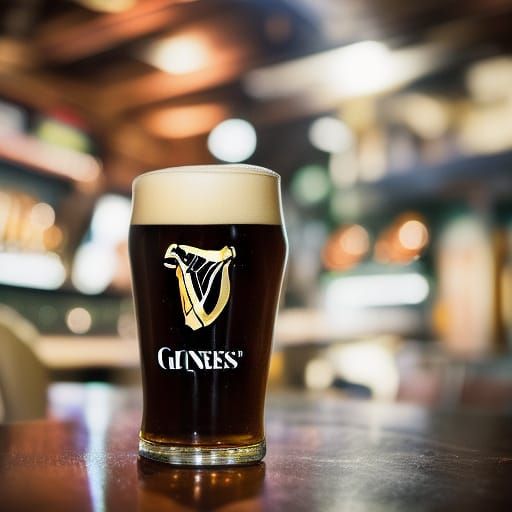 Perfect Pint of Guinness in Cozy Pub