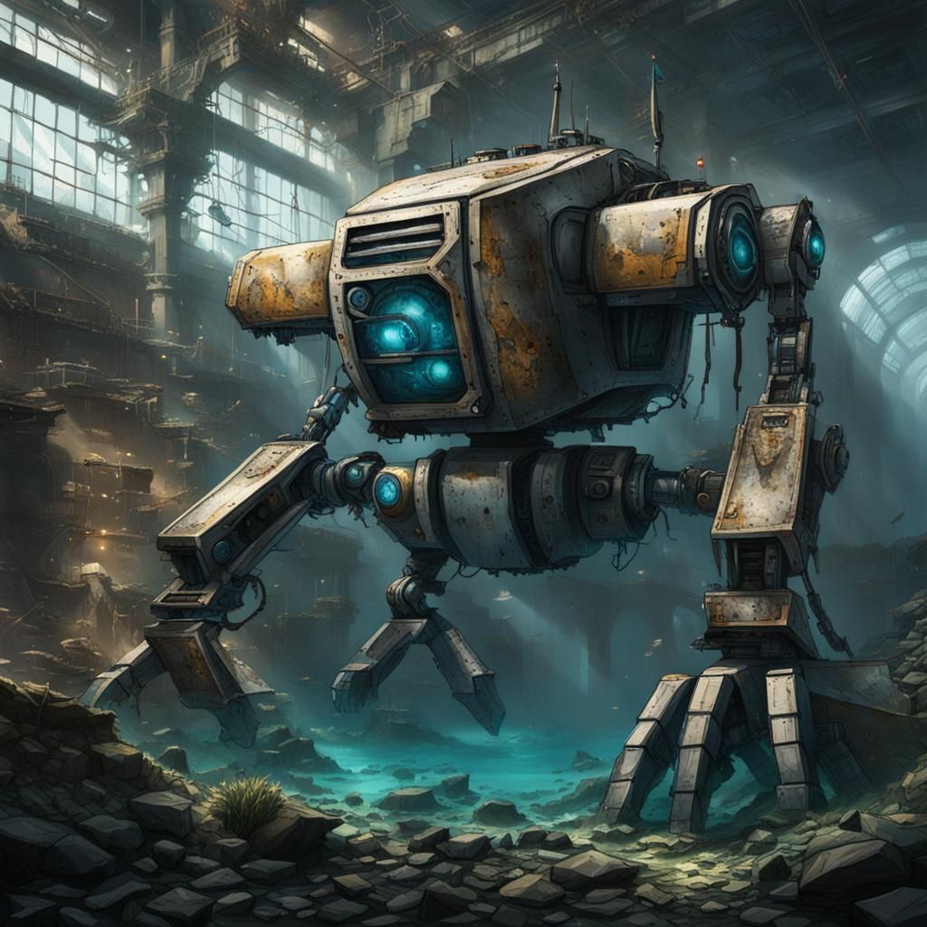 Hyperrealistic Robot Centipede Crawling Through Underwater R...