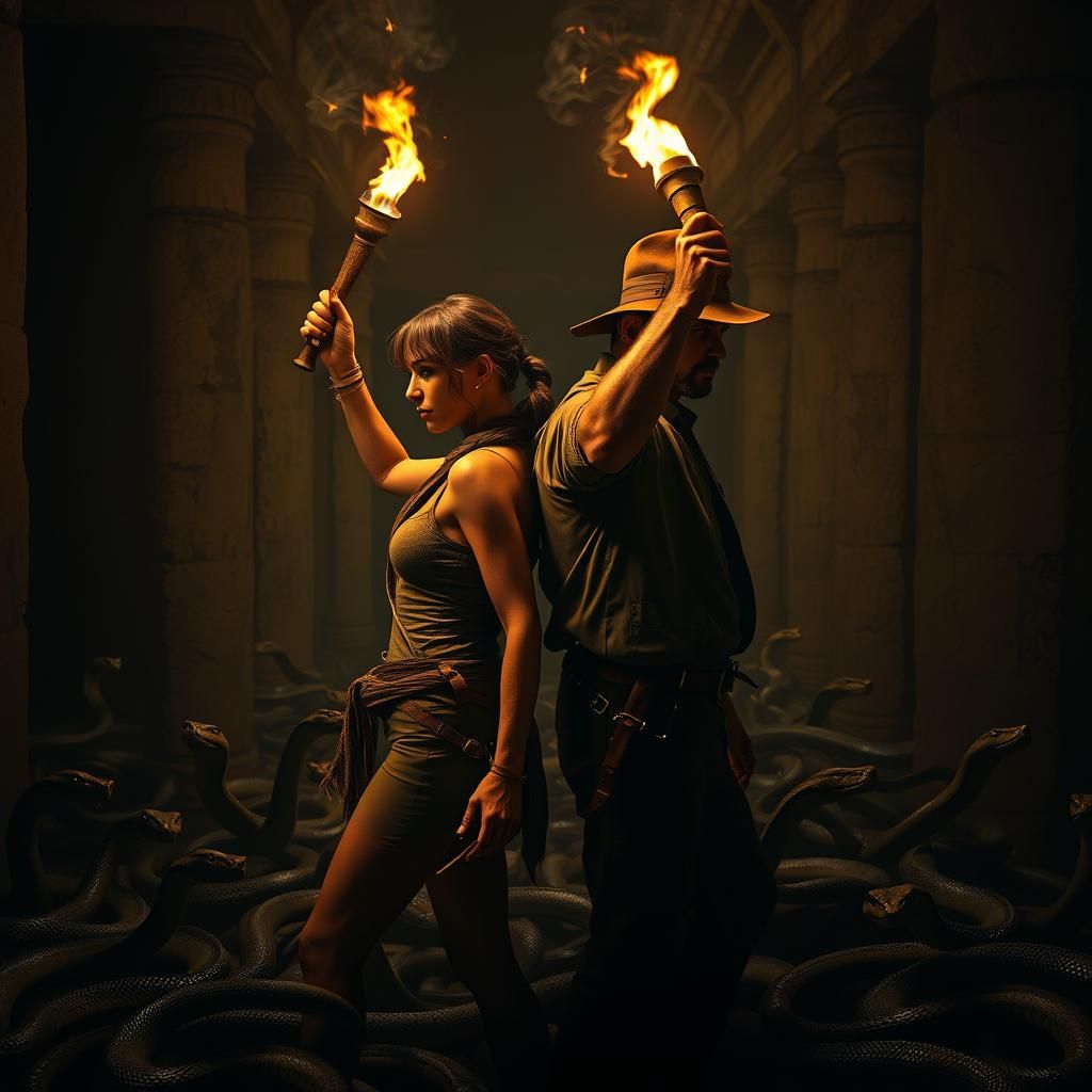 Tomb raider and Indiana Jones are trapped in an ancient temp...