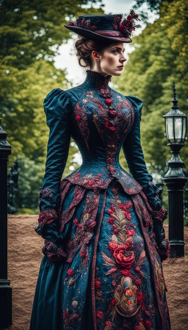 Victorian Embroidered Dress
