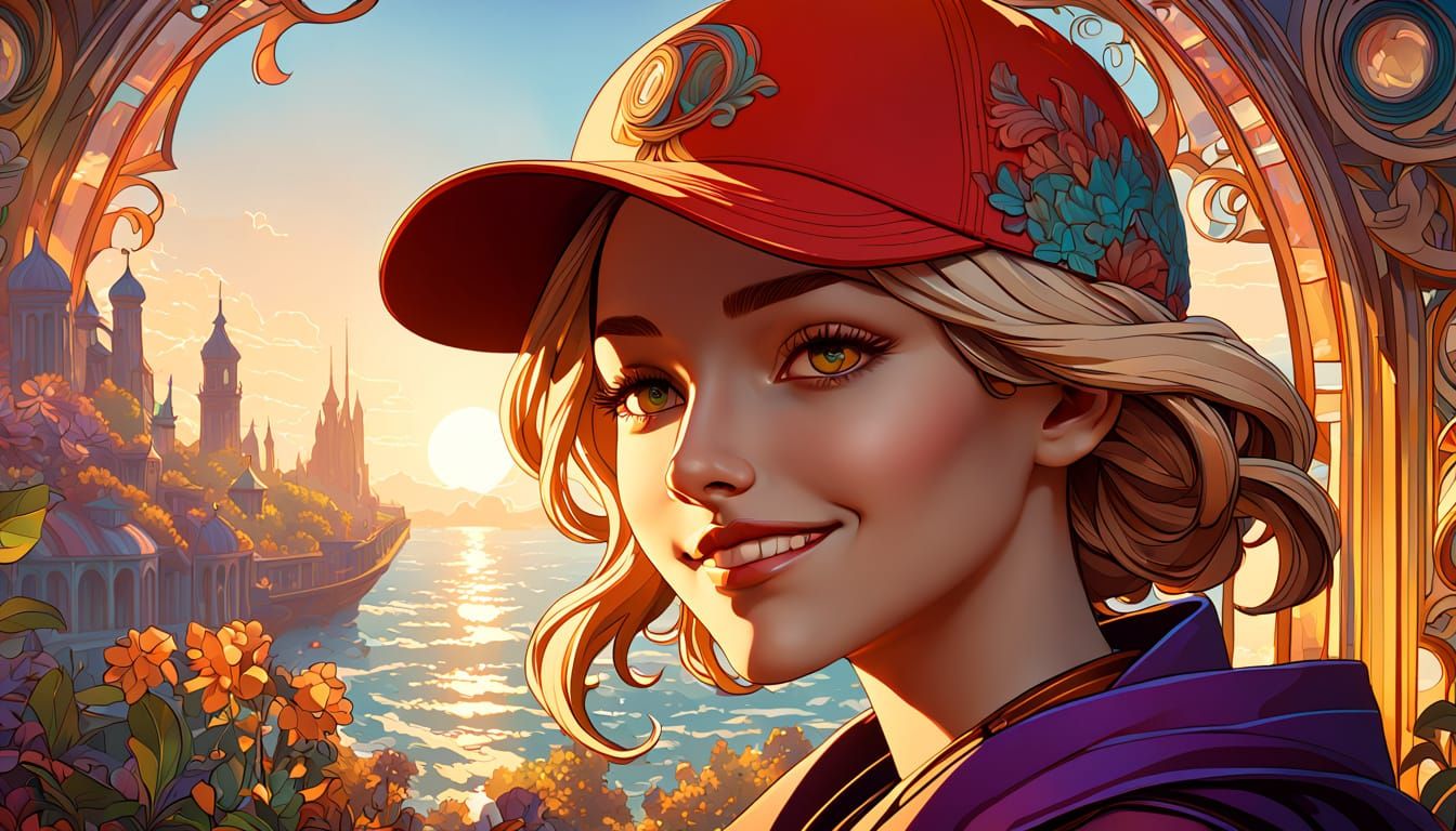 Hyper-Realistic Oil Painting Portrait of a Young Woman in a ...