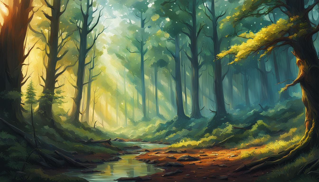 Hyperrealistic Forest Clearing Concept Art