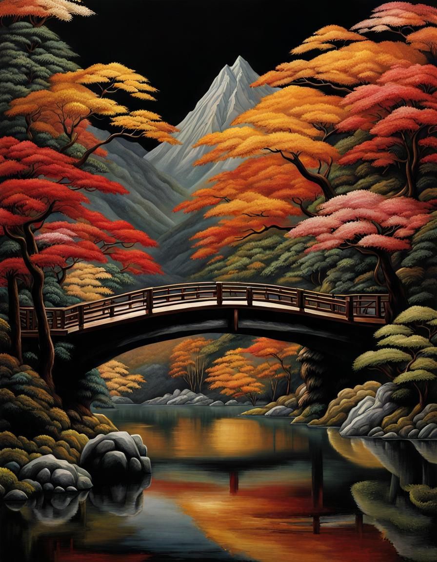 Metallic Pointillist Paradise in Bronze and Gold Hues