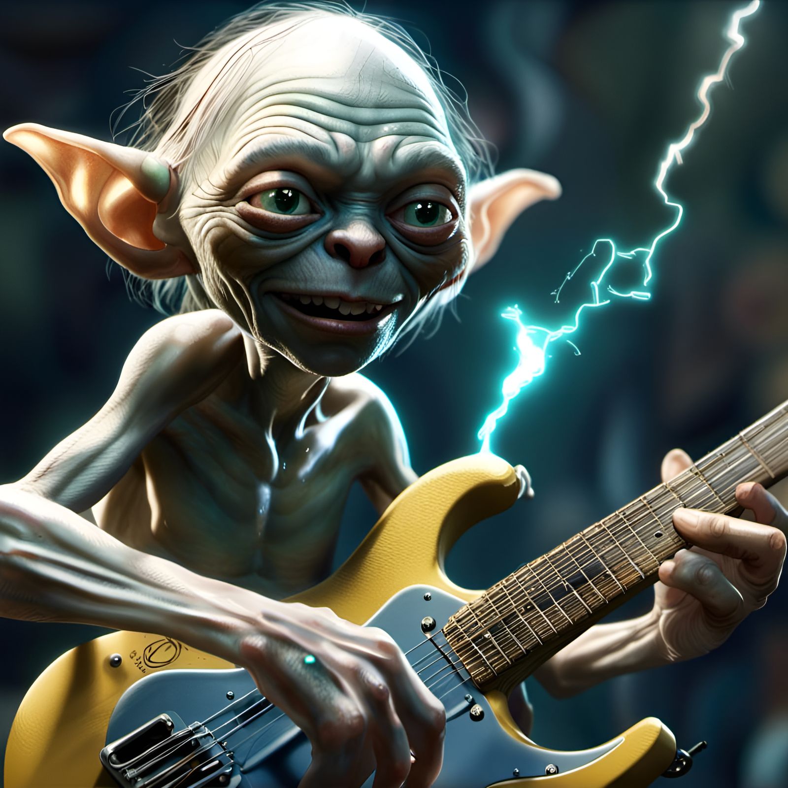Gollum Rocks Out: A Digital 3D Portrait