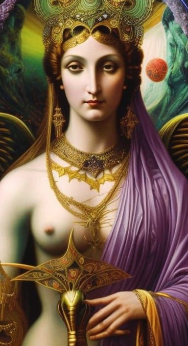 Aphrodite: A Mystical Portrait in Gothic Style