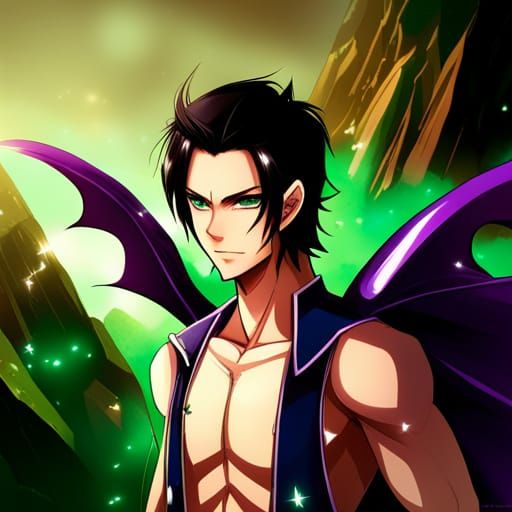 Rhysand, High Lord of the Night Court from Acotar as anime