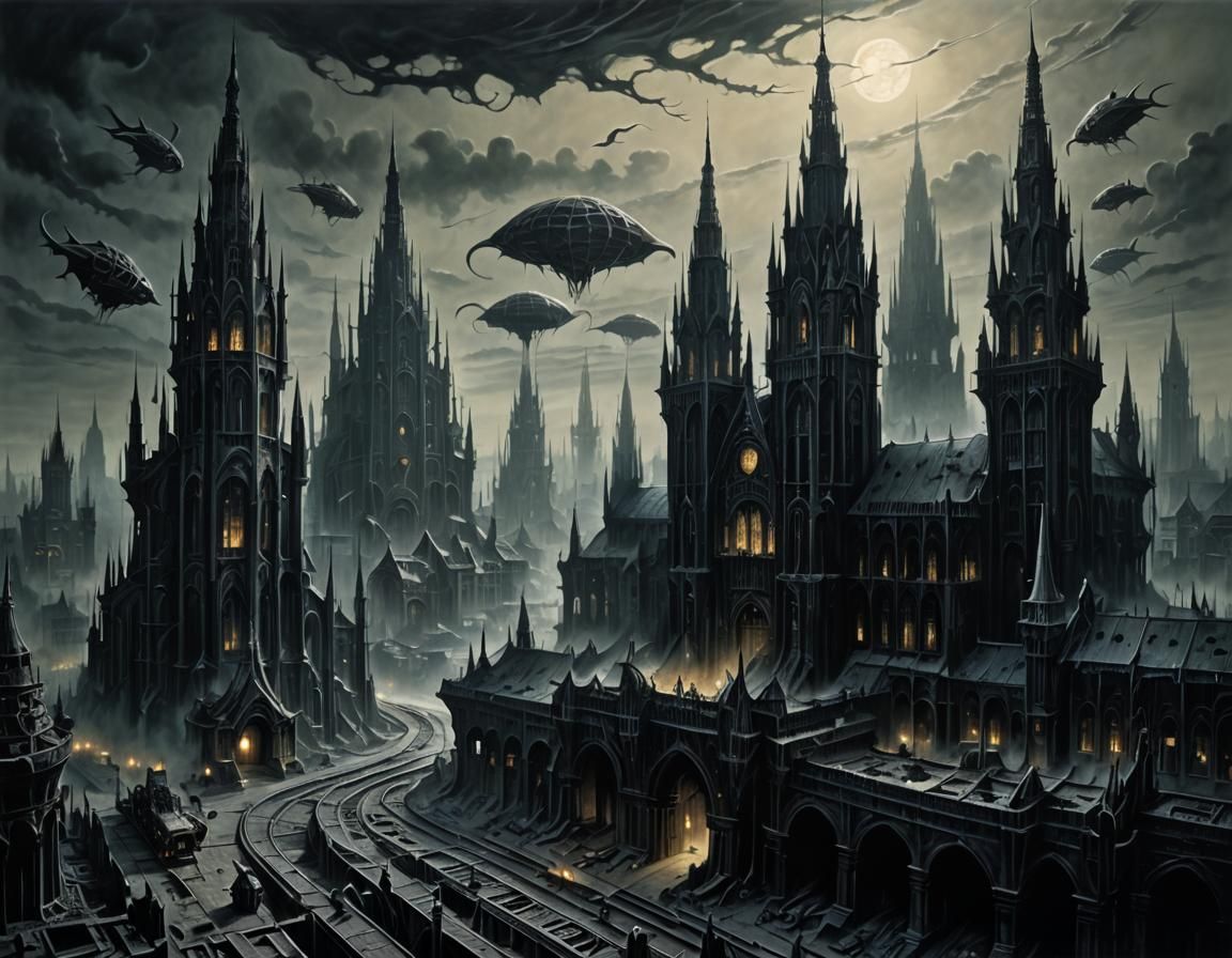 Eerie Souls in Smog-Shrouded Metropolis