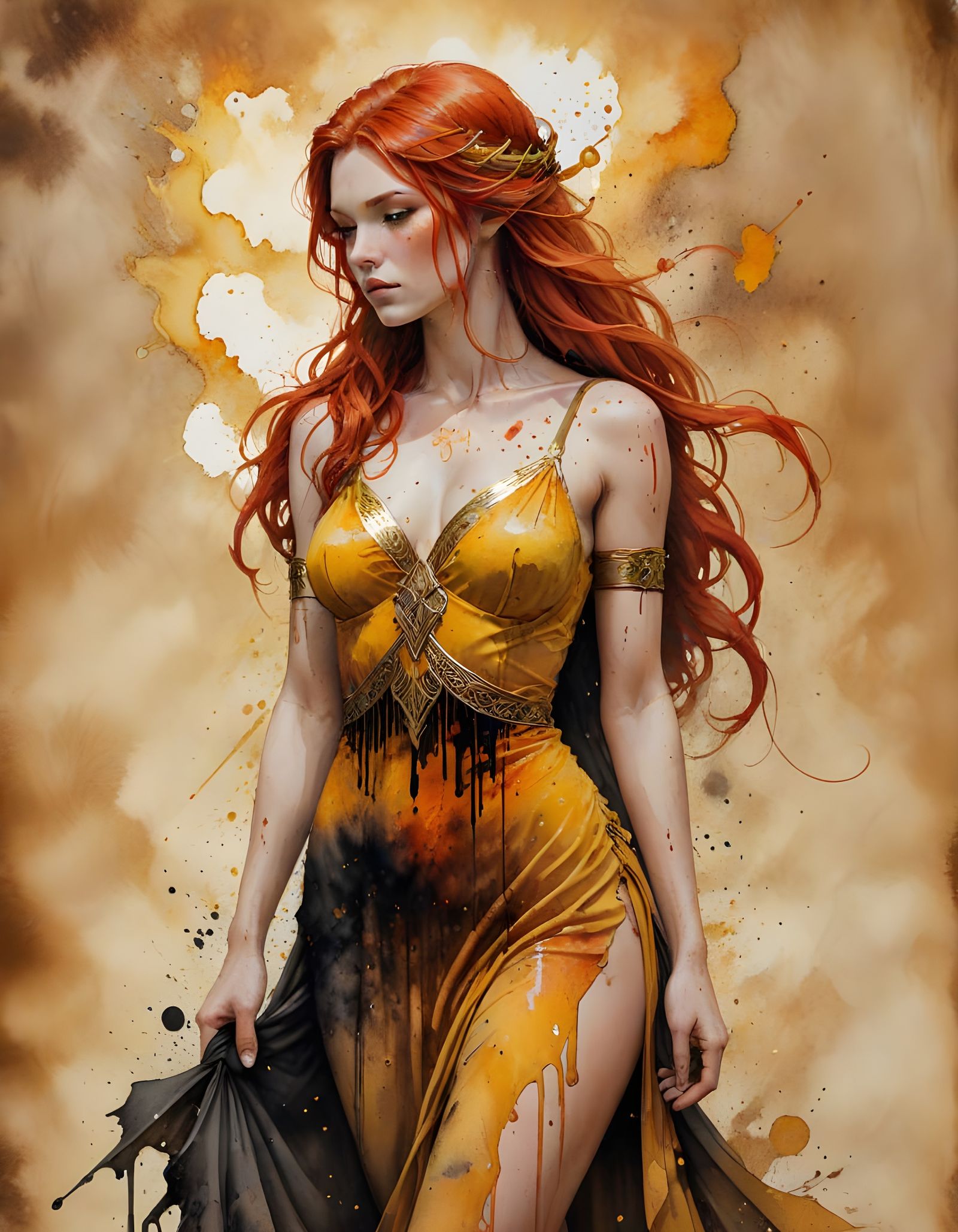 Ethereal Norse Goddess Looks Over Her Shoulder